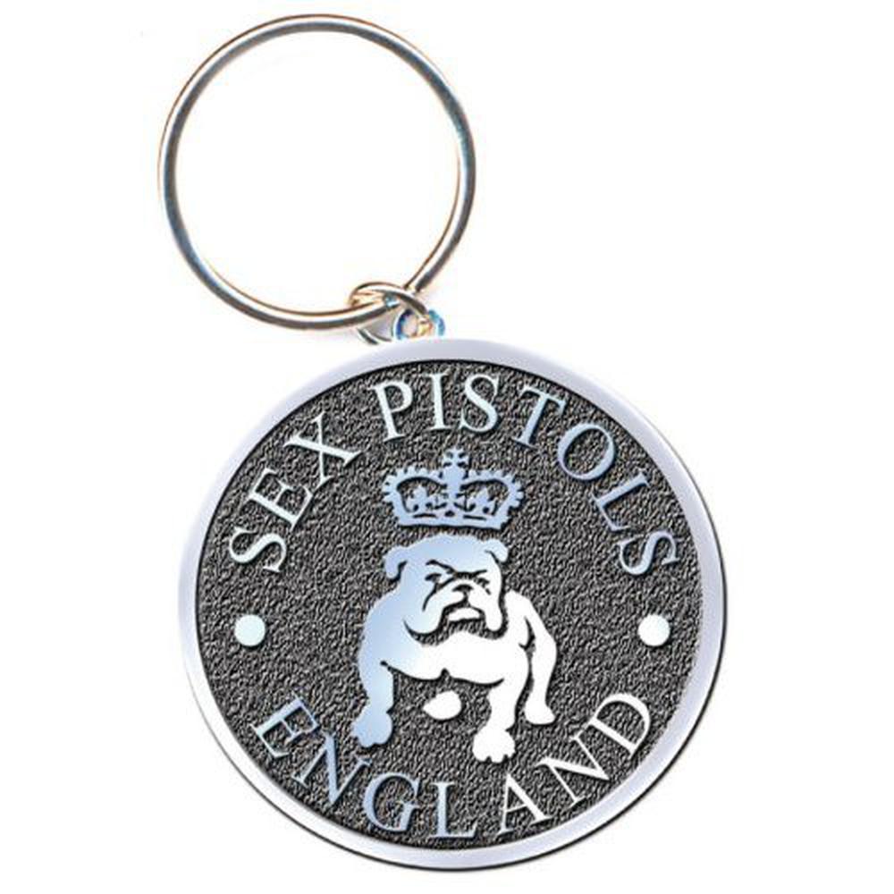 Sex Pistols - Bull Dog Sleutelhanger - Grijs/Zilverkleurig